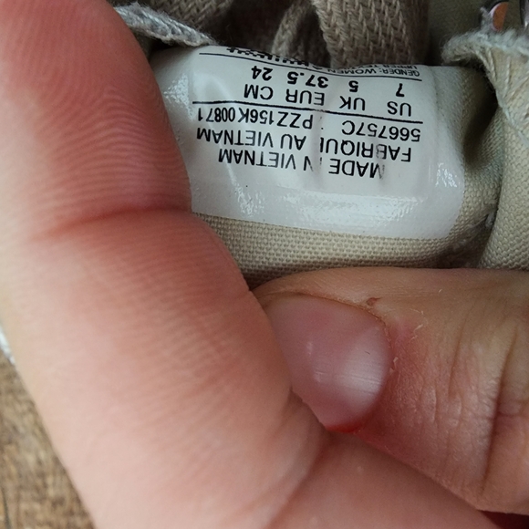 Classic Gray Canvas Converse Platform s7Y - Picture 4 of 4